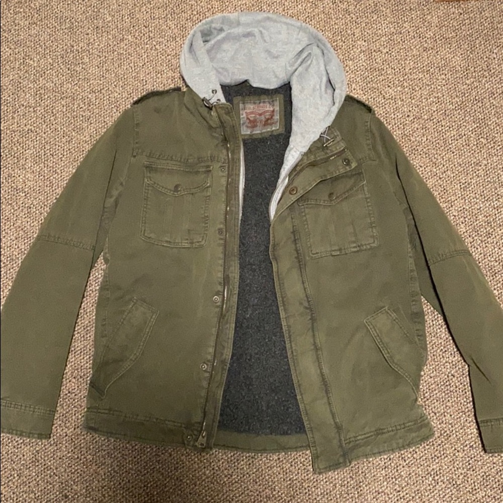 Levi’s Mens Washed Cotton Military Jacket